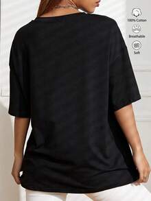 Camiseta preta unissex com elementos de Halloween, tecido grosso, caimento solto e grande, gola redonda, adequada para o verão, estampa de personalidade de desenho animado, estilo casual, camiseta engraçada, natural e casual, para deslocamento diário, volta às aulas, uso diário, caveira, cabeça de abóbora, grafite de letras