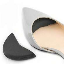 1pair/2pairs Pain Relief Forefoot Insert Pads Women Sponge Toe Plug Half Insoles Adjustment Reduce Shoe Size Filler Protectors Cushion Super Soft Shoes Front Insole Sponge Half Pad For High Heels, Loafers, Adjustable Toe Protection, Anti-Skid, Pain Relief, Half Size Insole, Forefoot Pad