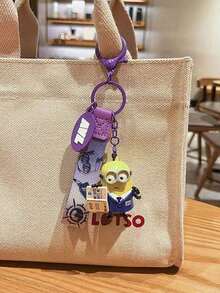Minions Minions Secret Agent Series Keychain Cute Cartoon Figure Keyring Couple Bag Pendant Small Gift Fall Y2K