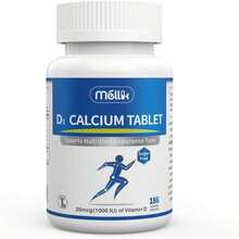 Mellk Calcium-Supplement Vitamin-D3 1200-Mg Magnesium-Mini - 186Tablets Unflavored Slow Release Bone Health Women And Men Dietary Supplement Easy To Swallow Sugar Free - Tên hương vịA - Xem 1