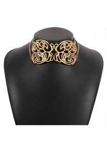 Minimalist Personality Exaggerated Letter Cool Chic Necklace Retro Fashionable Temperament Hip-Hop Style Necklace - AMORe Gold - View 9