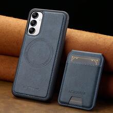 OUKNOEO 可拆卸磁吸无线充电仿皮手机壳，兼容 17 Air 16e 15 14 13 Pro Max S26 S25 Edge S24 Ultra Plus A37 A57 Pixel 10 9 8 7，带卡盒，3 个卡槽，防盗刷卡包 - 藍色 - 查看 54