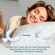 2pcs Transparent Teeth Whitening & Alignment Trays, Night Use Odorless Oral Care Accessories, Relieve Teeth Grinding - 白色 - 查看 2