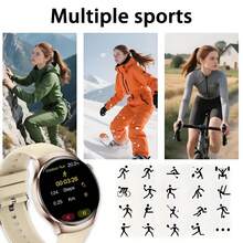 1 件 1.50 英寸高清全触摸屏智能手表，100 多种运动模式、计步器、天气预报、无线通话、消息提醒、远程摄像头、音乐播放器、DIY 壁纸，适合男士、女士、朋友、情侣、长辈作为节日礼物 - 彩色 - 查看 6