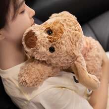 1个逼真毛绒海盗狗玩偶，柔软可爱的小狗玩偶，萌宠毛绒抱枕，儿童玩偶，沙发靠垫，生日/圣诞礼物 - 彩色 - 查看 7