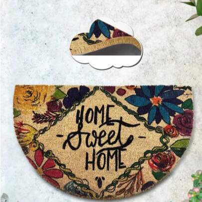 45x75 Cm Natural Coir Doormat With Heavy-Duty 100% PVC Backing – Non-Slip, Dirt-Trapping Brush Surface – 18–22 Mm Thick Durable Mat For Indoor & Outdoor Use MADE IN TURKEY