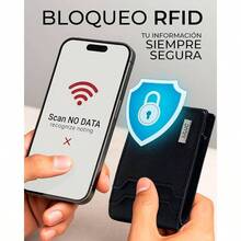Cartera para Hombre de Piel con Tarjetero, Billetera Hombre con Proteccion RFID Antirrobo, Carteras para Caballero con Capacidad para 13 Tarjetas, Billetes y Ventana DNI, Regalos para Hombres - Negro + Cuero Saffiano - Ver 7