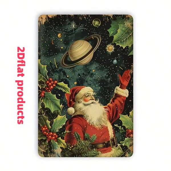 2D Flat, 1pc Vintage Christmas Hat And Scarf Cow, Wooden Decor, Wall Art Decor, Retro Home And Bar Decoration Home Decor Christmas Decorations Room Decor