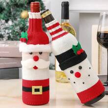 Christmas Decorations Santa Claus Wine Bottle Covers, Knitted Champagne Bottle Sleeves, For Restaurant Holiday Settings Christmas, Halloween, Thanksgiving Gifts Easter Gifts Christmas Decorations Christmas Gifts Christmas Decorations Home Christmas Gifts Christmas Decor