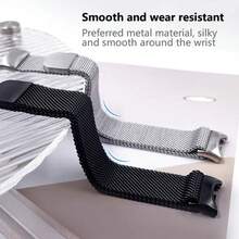 Metal Strap For Mi Band 8 9 10 Bracelet With TPU Case Screen Soft Protector Milanese Magnetic Loop Replacement Watchband - Compatible With Xiaomi Mi Band 10 - View 4