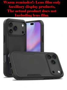 Luxury Dual-Layer Protective Phone Case, Compatible With IPhone 17/16/11/12/13/14/15 Pro Max Plus/16E/17 Air, Hard Plastic Shock-Resistant Frame & Back Cover - Black - View 5