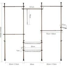 Fixed Clothes Drying Racks - Brown - View 4