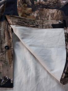 Áo sơ mi dài tay cài nút kiểu dáng thường ngày, họa tiết rằn ri chéo, in kỹ thuật số, phong cách sinh viên, unisex, phong cách đường phố, thích hợp cho mùa xuân/thu. - Đồng - Xem 7