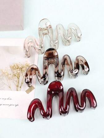 3/2pcs Women's New Dopamine Color Wave Hair Clips, Plastic Material, Size 11cm/4.3in, Fashionable European And American Style Hair Accessories, Popular For Halloween, Hair Accessories Hair Tools, Beauty Accessories, Curly Hair Accessories Fall, Travel, Hair Tools, Accessories Women, Hair Stuff,Fall,Hair Accessories Travel,Hair Accessories,Accessories Women,Hair Accessory,Hair Accessories Women,Hair Tools,Hair Stuff,Stuff,Beauty Accessories,Gifts,Travel,Gifts For Women,Hair Stuff,Stocking Stuffers,Stocking Stuffers,Stocking Fillers,Stocking Stuffers For Women,Stocking Fillers Women,Christmas Gifts,Gifts,Christmas Stocking Fillers,Gifts For Women,Gift,Christmas Gift,Stocking Stuffers For Adults,Stocking Fillers For Adult,Hair Stuff,Women's Accessories,Stocking Stuffer,Coming-Of-Age Hair Accessory,Christmas Hair Accessories,Gift Ideas For Women,Beauty Stocking Fillers,Christmas Gifts For Women