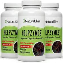 NaturalSlim Helpzymes, Enzyme Complex For Adults With Bromelain, Ox Bile, Pancreatin &Amp; Betaine HCL,100 Capsules, 2 Pack - Flavor NameC - 查看 1