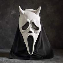 Scary Scream Mask, Horror Movie Killer Costume Prop For Halloween Adult Role Play - Multicolor - View 20
