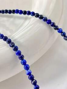1 chiếc vòng cổ đá Lapis Lazuli tự nhiên, sự lựa chọn hàng đầu cho vòng cổ kỷ niệm hàng ngày của phụ nữ - Màu xanh lam - Xem 4