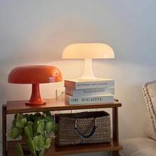 1个现代LED蘑菇形台灯 - USB接口，橙色/白色/天蓝色，高品质ABS灯体设计，三色调光，无级调光 - 适用于卧室、客厅和酒店装饰，装饰性台灯 - 彩色 - 查看 7