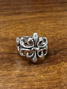 1 件朋克哥特风格金属手指手掌骷髅戒指，男士珠宝，适合派对/日常佩戴礼物 - 復古銀色 - 查看 7