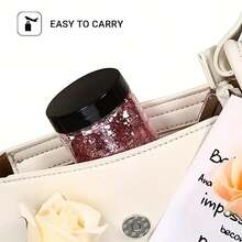 2 piezas Frascos de almacenamiento de plástico de 7 cm de diámetro con tapas, contenedores para pintura/crema/mascarilla, botellas de muestra de boca ancha transparentes de PET con tapas negras