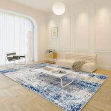 1 件装现代蓝米色抽象图案地毯，柔软防滑可水洗，适用于客厅、厨房、卧室、玄关、迎宾垫、门垫、户外垫、厨房地毯、家居装饰 - 彩色 - 查看 9