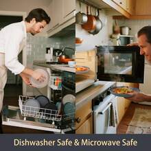 16/32pcs Kitchen Wheat Straw Large Size Dinnerware Set, Service For 4/8, Unbreakable Modern Dish Set-Dinner Plate/Dessert Plate/Cereal Bowl/Cup, Lightweight Tableware, Perfect Camping And Everyday Use - Gradient Grey - 查看 4