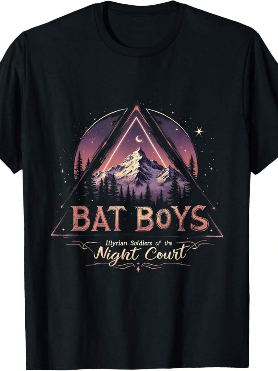 Bookworm ACOSF Bat Boys Night Court Mountain Nesta Bookish T-Shirt - 黑色 - 查看 1