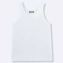 2025 Men's White Loose Fit Workout Tank Top - Breathable Cotton Base Layer
