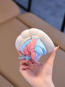 1 Pair Teen Teen/Teen Casual Anti-Slip Plush Lined Closed-Toe House Slippers, Warm Fuzzy Indoor Slippers