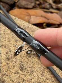 Vara de Pesca p/ Carretilha Carbono 1.65m 20lbs 2 Partes c/ Capa - Preto - Visão 11