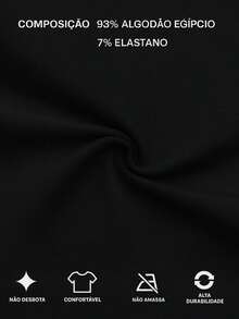 Men's Basic T-Shirt Egyptian Cotton Premium Slim Fit Shirt - 黑色 - 查看 3