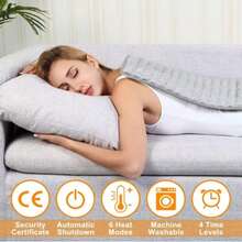 Electric Thermal Pad Cushion Temperature 6 Levels 60*30 Color Gray - View 4