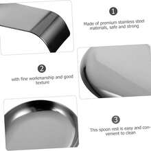 1/2/3/4/5件鱼形不锈钢勺架食物夹火锅勺托盘酒店餐厅厨房用具架架子托盘.自助餐勺架套装.厨房配件.勺架.餐具架 - 銀色 - 查看 10