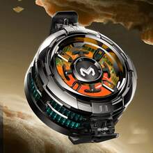 MEMO磁吸式手机散热风扇保护壳 - 便携式ABS散热片，带RGB灯效，超静音运行，快速散热，兼容 15 Pro Max、14、OnePlus、POCO等机型 - USB供电手机散热器，手机散热配件 | 时尚小巧的保护壳 | 磁吸式设计 - 不含游戏手柄