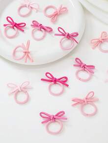 Bộ 10 chiếc dây buộc tóc nơ ruy băng màu hồng cho bé gái/phụ nữ, kiểu dáng tối giản, nhỏ nhắn, dễ thương như công chúa, đa năng, nhẹ nhàng với tóc, co giãn và bền chắc, phù hợp sử dụng hàng ngày. - Nhiều màu - Xem 5