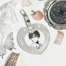 1 peça 58 mm circular distintivo/capa protetora de armazenamento de distintivo em forma de coração, suporte de distintivo ACGN, material PU, pingente de bolsa de dor