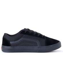 KNU Women's Casual Shoes Skool Flat Sole Skate Shoes, Versatile Shoes For Women Casual Wear Casual Wear - 黑色 - 查看 2