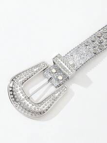 1 Fashion Temperament Full Diamond Rhinestone European And American Style Y2K Belt Belt Women's Decoration With Pants Fashion Versatile Colored Diamond Belt Party Banquet Gift - 藍色 - 查看 7