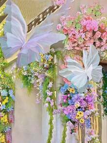 1/3/5pcs 3D Butterfly Wedding Decor, Indoor Photography, Display Cabinet, Wall Decor, Iridescent Butterfly Wedding Decoration - 彩色 - 查看 1