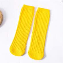 10 Pairs 2-12 Years Old Kids Rainbow Mid-Calf Socks, New Design Straight-Cut Solid Color Candy Socks For Boys And Girls
