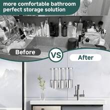 1 dozator de săpun manual, montat pe perete, din plastic, dozator de șampon și balsam fără plumb pentru dușul din baie de hotel - Nu necesită electricitate sau baterii