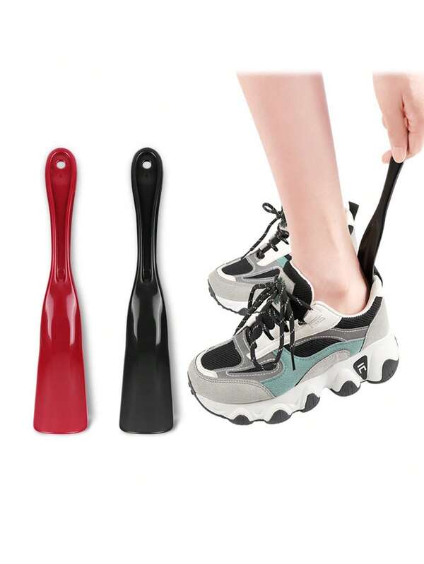 1 Stück/2 Stücke Herbst/Winter Neue tragbare Kunststoff Schuhanzieher, kompakt ohne Biegung Schuhanzieher, Zubehör für Schwangere und Senioren