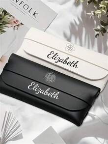 Customized Leather Glasses Case, Personalized Glasses Pouch, Sunglasses Leather Protective Sleeve, Soft Leather Eyeglasses Bag, Crush-Resistant Soft Glasses Bag, Anniversary Gift, Gift For Him, Bridesmaid Gift