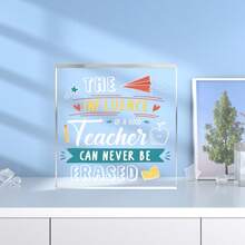 Trang trí Acrylic phẳng 2D: Ảnh hưởng của một giáo viên tuyệt vời là vĩnh cửu, Thích hợp cho văn phòng và gia đình, Quà tặng hoàn hảo cho phụ nữ, Ngày tri ân nhà giáo, Lễ tốt nghiệp, Không cần điện, Trang trí bàn làm việc văn phòng | Thiết kế thú vị | Cấu trúc Acrylic, Trang trí giáo viên, Quà tặng sinh nhật, Tri ân giáo viên, Nhân viên văn phòng - đồ trang trí - Xem 6