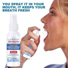 Hydrating Mouth Spray-Moistens And Relieves Symptoms Of Dry Mouth-With A Hint Of Mint-Keep Freshens Breath And Great Tasting-Suitable For Dry Mouth & Bad Breath - 白色 - 查看 2