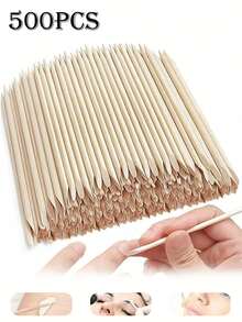 500/300/200 件双面角质层推杆，美甲水钻去除，美甲和足部护理工具 - 米色 - 查看 3