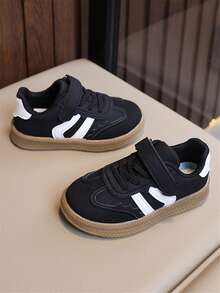 儿童运动鞋新款男童百搭防滑幼儿和小孩鞋运动鞋软底大童训练鞋 - 黑色 - 查看 4