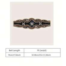 1 Piece Fashion Temperament Bohemian Hand Beaded Belt Elegant Elastic Wide Belt Classic Dress Coats Belt Ladies Party Banquet Holiday Gift - 藍色 - 查看 7