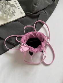 Bolso de mano y bolso bandolera con estampado de cocodrilo en miniatura, color rosa - Rosa - Ver 8