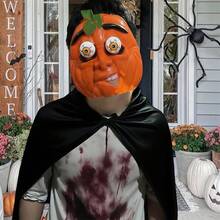 Halloween Horror Pumpkin Mask- - Orange - View 2